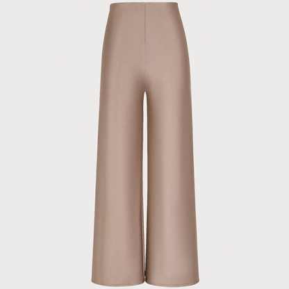 Elastic Waist Full‑Length Straight‑Leg Casual Trousers Pants