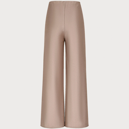 Elastic Waist Full‑Length Straight‑Leg Casual Trousers Pants